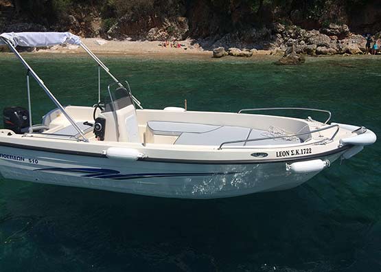 Rent a Boat at Nissaki Corfu